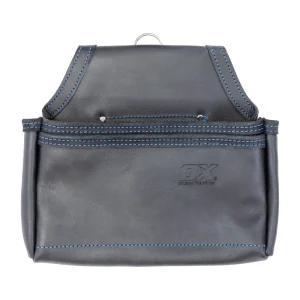 OX Trade Black Leather 2 Pocket Nail Bag OX-T265604