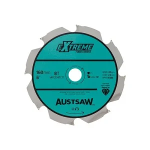 Austsaw PCD + TCT Fibre Cement Circular Saw Blade 160mm 8T PCD160