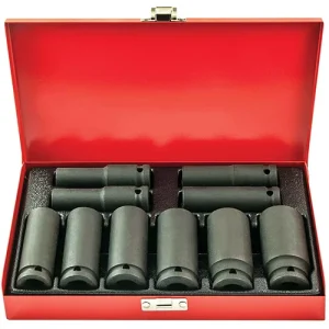 PK Tool Deep Impact Socket Set 10pc 1/2" Drive Metric PT11340