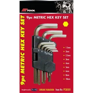 PT30501 Hex Key Set 9 Piece Metric PK Tool