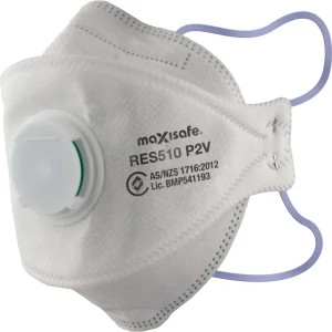 Maxisafe P2 3-Panel Flat Fold Respirator with Valve Box of 20 RES510