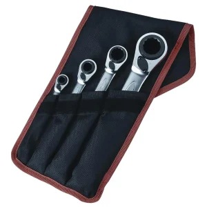 Bahco Reversible Ratchet Ring Spanner Set 4pc S4RM/4T