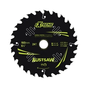 Austsaw Extreme Wood with Nails Circular Saw Blade 160mm 24T 20mm Bore TBPP1602024