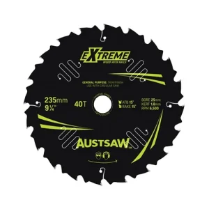 Austsaw Extreme Wood with Nails Circular Saw Blade 235mm 20T 25mm Bore TBPP2352520