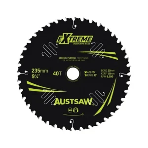 Austsaw Extreme Wood with Nails Circular Saw Blade 235mm 40T 25mm Bore TBPP2352540