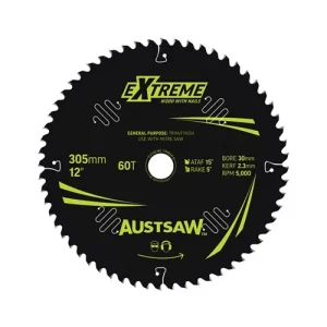 Austsaw Extreme Wood with Nails Circular Saw Blade 305mm 60T 30mm Bore TBPP3053060