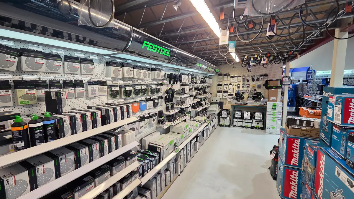Alltools Geelong store aisle in Geelong — huge range of tool accessories, fasteners and hard-to-find parts