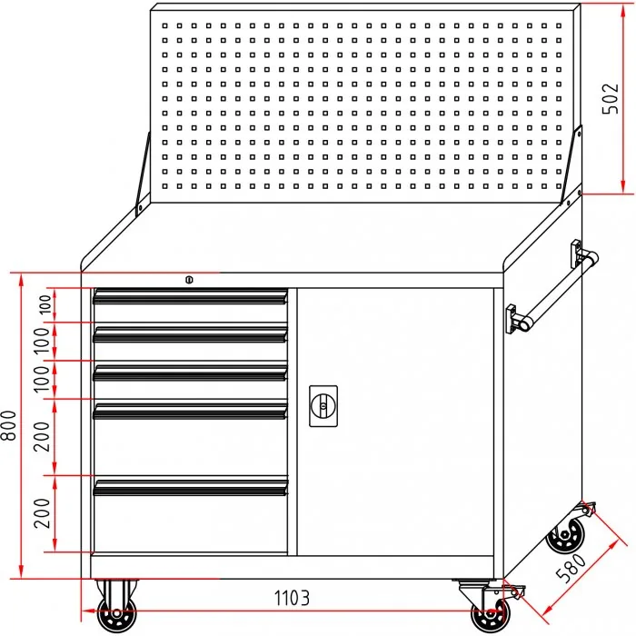 T773 Industrial Mobile Tooling Cabinet W - Image 23