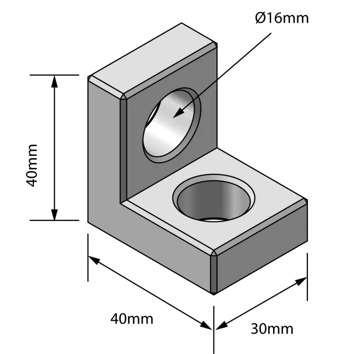W07840 Right Angle Bracket / Stop - Image 3