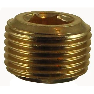 Brass Hex Plug 1/2" Male BSPT 0164S-08